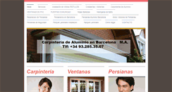 Desktop Screenshot of carpinteriasdealuminioenbarcelona.es